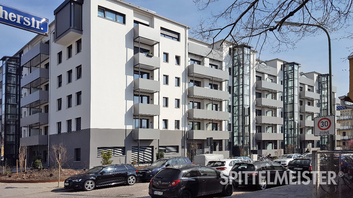 München neue Balkone kaufen und Aufzug plus Aufstockung Bestandsgebäude