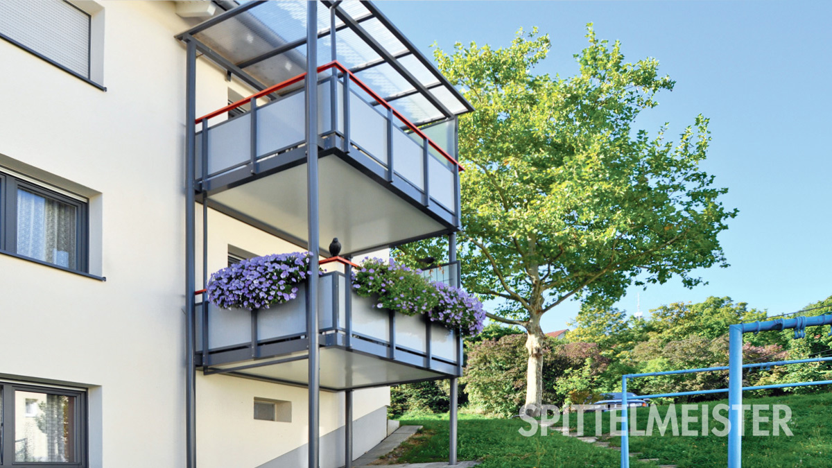 Aluminiumbalkone in Pforzheim - gebaut von Spittelmeister