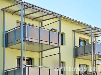 Balkon Dach Überdachungssysteme aus Stahl und Alu vom Hersteller