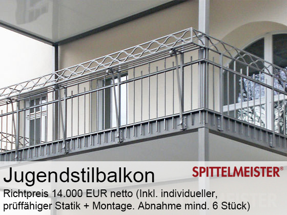 Balkon Preis Jugendstil Stahl 13000 EUR