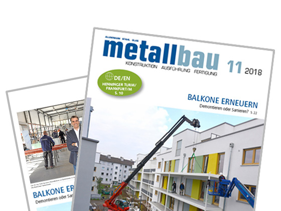 Balkonsanierung mit Balkonbauer Spittelmeister in Fachzeitschrift Metallbau