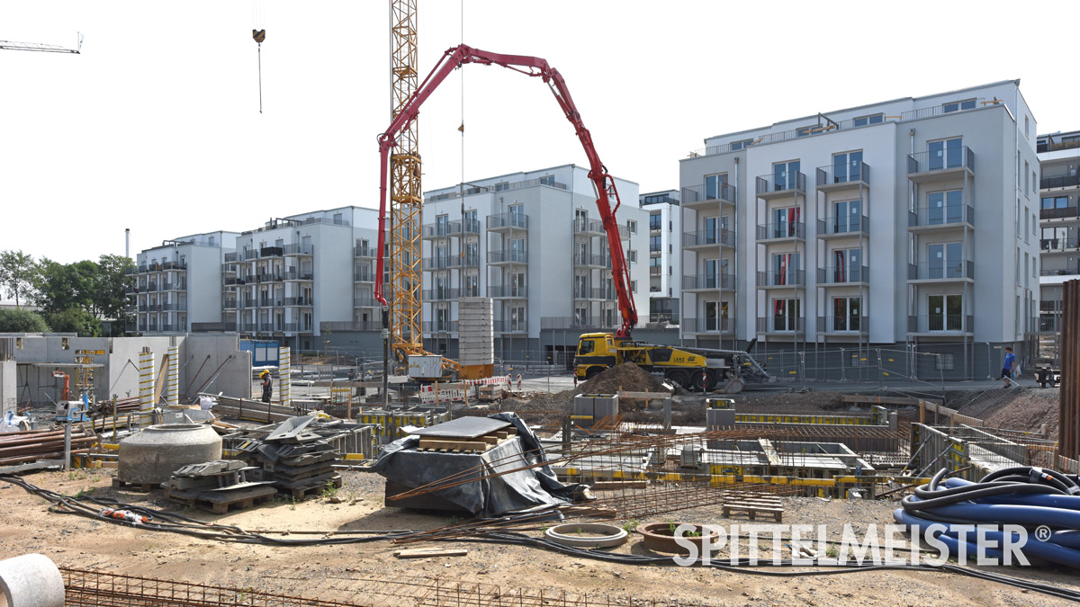 Baustellenbericht Neue Balkone am Neubau Lahnwiesen Gießen