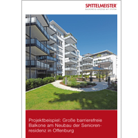 Information für Architekten. Projektbericht. Barrierefreie Balkone aus Stahl am Neubau Offenburg