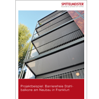 Information für Architekten. Projektbericht. Frankfurt. Barrierefreie Balkone aus Stahl
