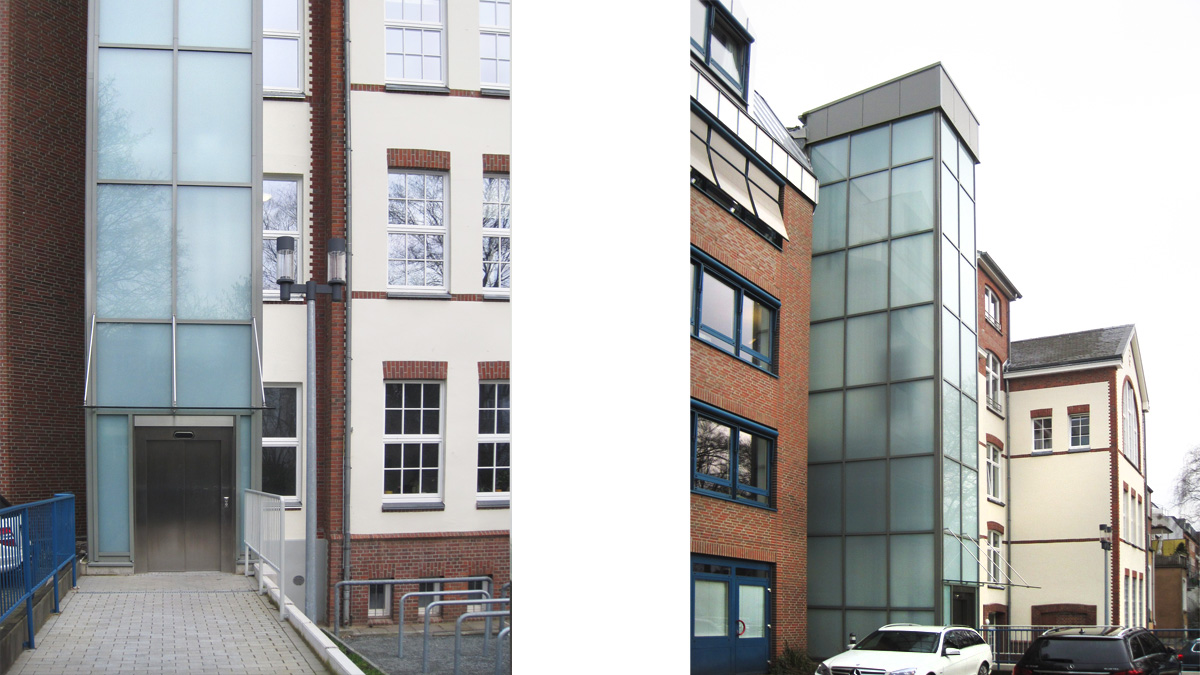 fertige Aufzugsanlage in Hamburg von Spittelmeister