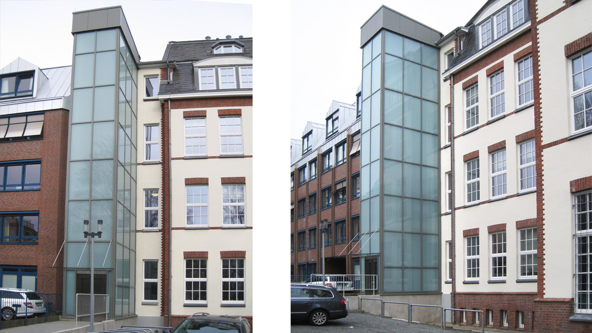 fertiger Aufzug an Hamburgs Kunsthochschule