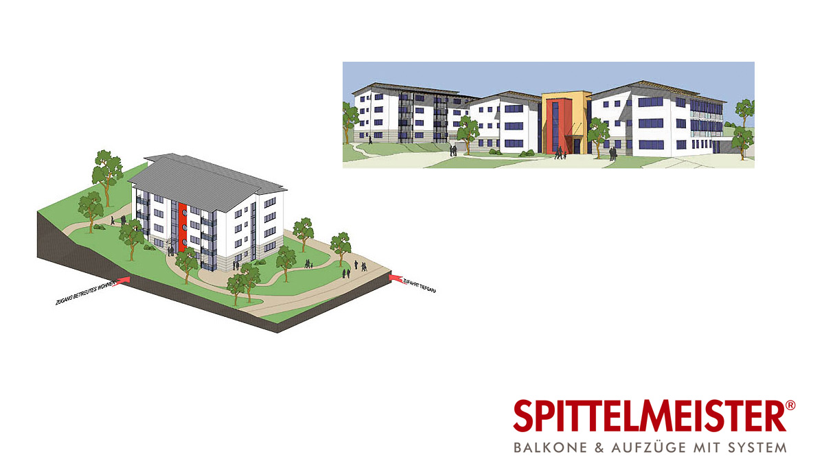 Balkone in Michelbach am Seniorenwohnheim Pläne