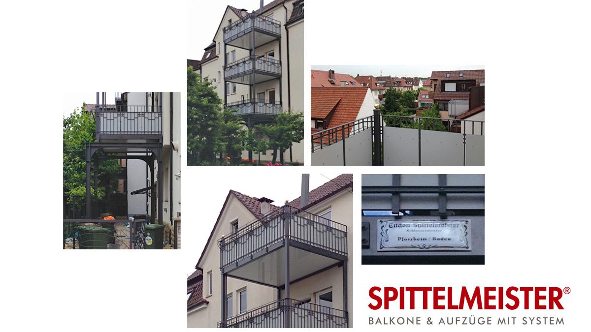 Balkone Stuttgart © Balkonbauer Spittelmeister Nachträglich angebaute Balkone aus Aluminium an einem Jugendstilhaus in Stuttgart