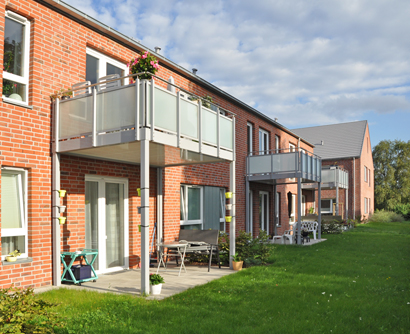 Balkone Lübeck. Aluminiumbalkon am Neubau in Lübeck