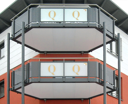 Balkone als Eckbalkon in Ansbach