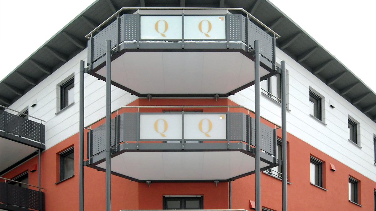 Balkone als Eckbalkon in Ansbach